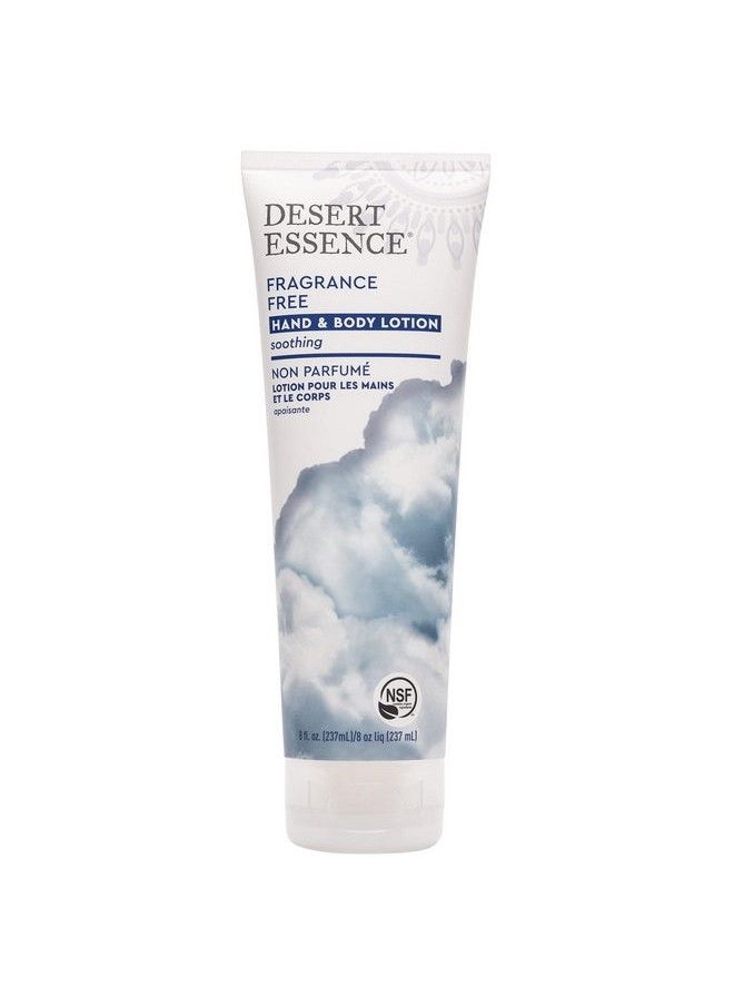 DESERT ESSENCE - Fragrance Free Hand & Body Lotion  8 Fl Ounce  Soothing  Aloe Vera  Shea Butter  Green Tea  Coconut Oil  Jojoba Oil - Image 1