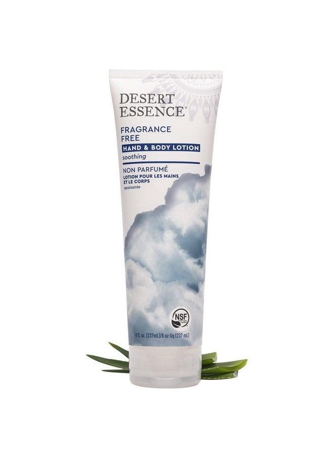 DESERT ESSENCE - Fragrance Free Hand & Body Lotion  8 Fl Ounce  Soothing  Aloe Vera  Shea Butter  Green Tea  Coconut Oil  Jojoba Oil - Image 1