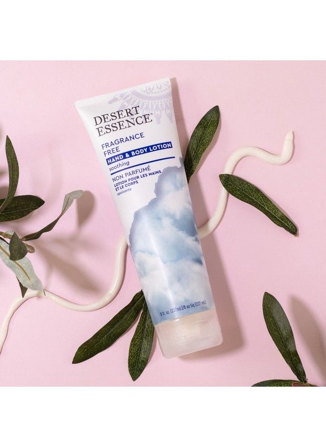 DESERT ESSENCE - Fragrance Free Hand & Body Lotion  8 Fl Ounce  Soothing  Aloe Vera  Shea Butter  Green Tea  Coconut Oil  Jojoba Oil - Image 1