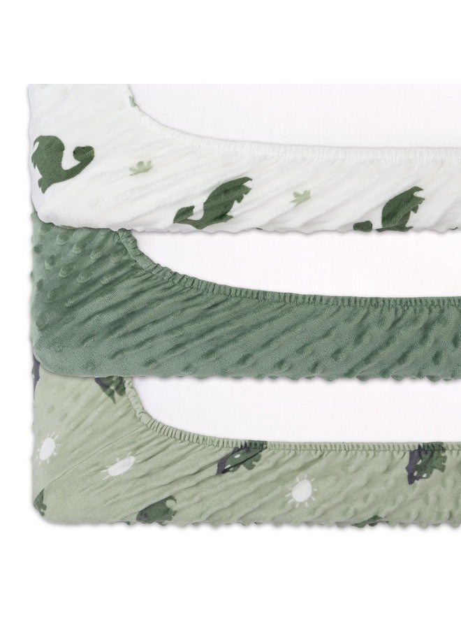 The Peanut Shell The Peanutshell Baby Changing Pad Covers Boy, Minky Changing Table Sheets, Dinosaur Nursery Decor, Sage Green Baby Items - Image 5
