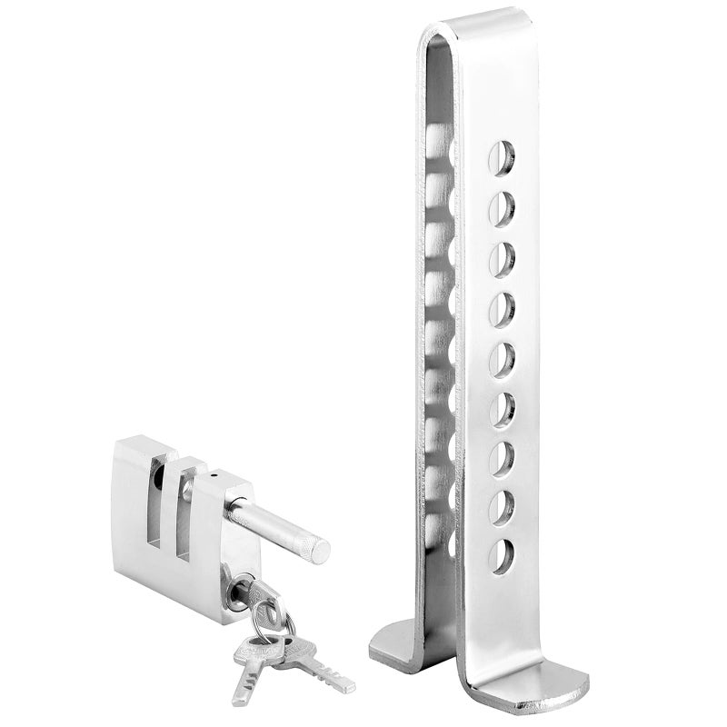 weyleity 9 Holes Brake Pedal Lock | Anti-Theft Clutch Safety Lock Car Brake Pedal Security Lock Tool with 3 Keys Auto Stainless Steel Clutch Lock Compatible with Pedals Less Than 0.54 inches/13.9mm - Image 1