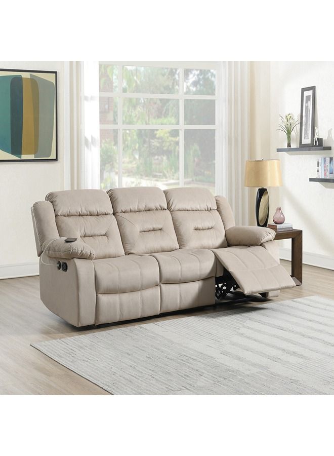 Home Box Keith 3-Seater Recliner Sofa With USB 97.5x99.5x212 cm - Image 1
