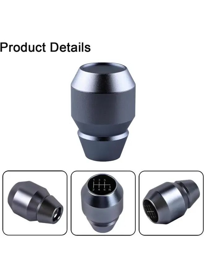 Universal Black Aluminum Alloy Gear Shift Knob For Manual And Automatic Cars - Image 4