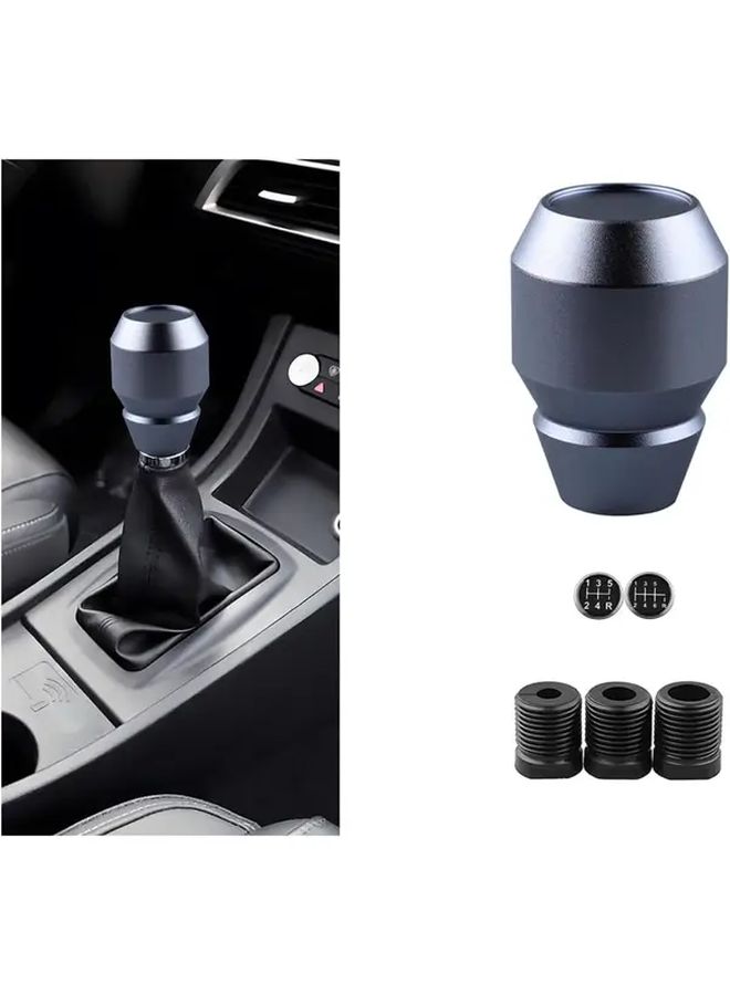 Universal Black Aluminum Alloy Gear Shift Knob For Manual And Automatic Cars - Image 1
