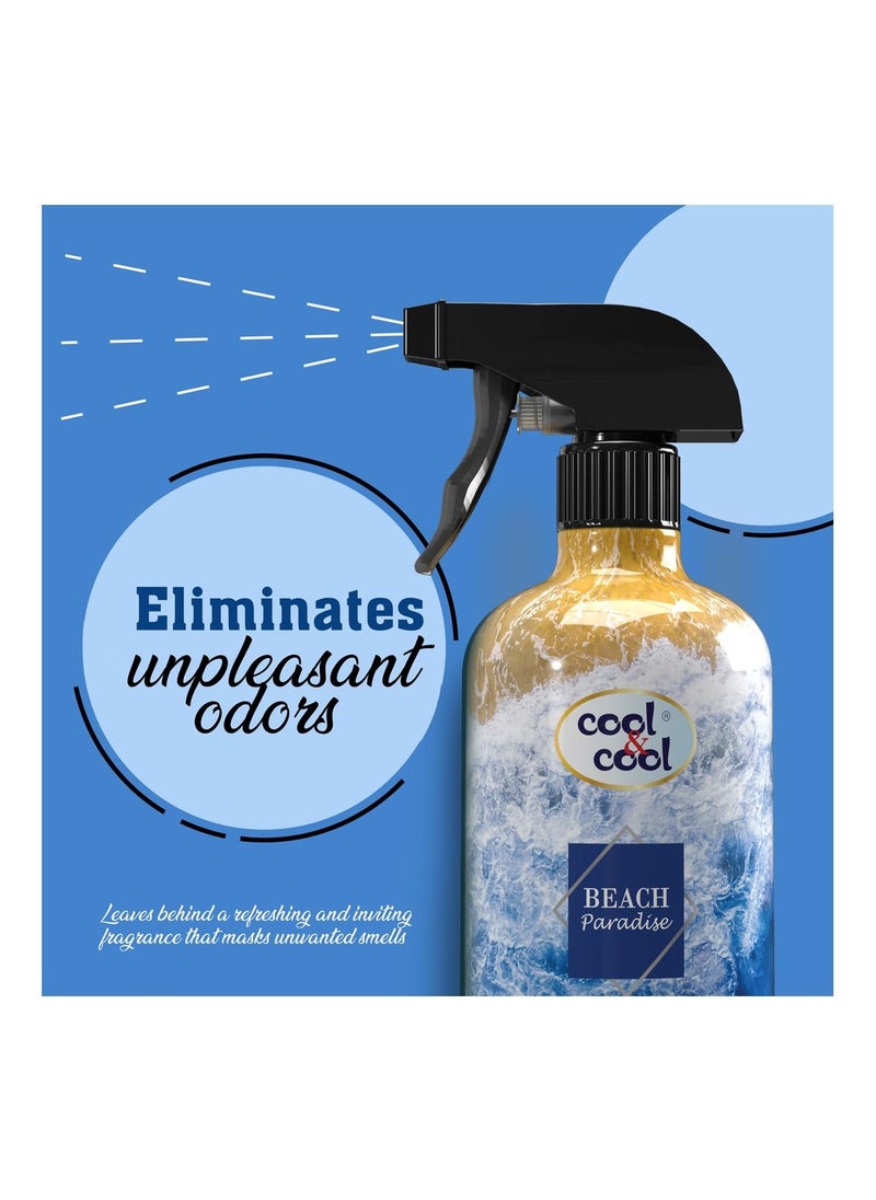 Cool & Cool Cool & Cool Air Freshener Beach Paradise 500 ML - Long-Lasting, Safe, Non-Toxic, Refreshing & Soothing Scent, Mood-Enhancing, Odor Eliminator  - Image 2