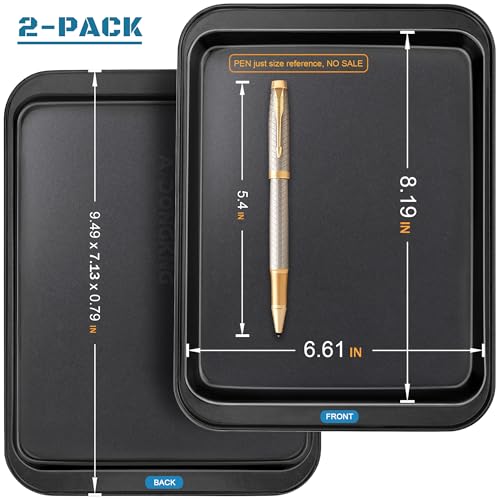 AmDONGKING Small Cookie Sheets, Baking Pans, Nonstick Carbon Steel Baking Sheets, 2-Pack, 9.5 X 7.1 Inches (Inner 7.5 X 6) - Image 2