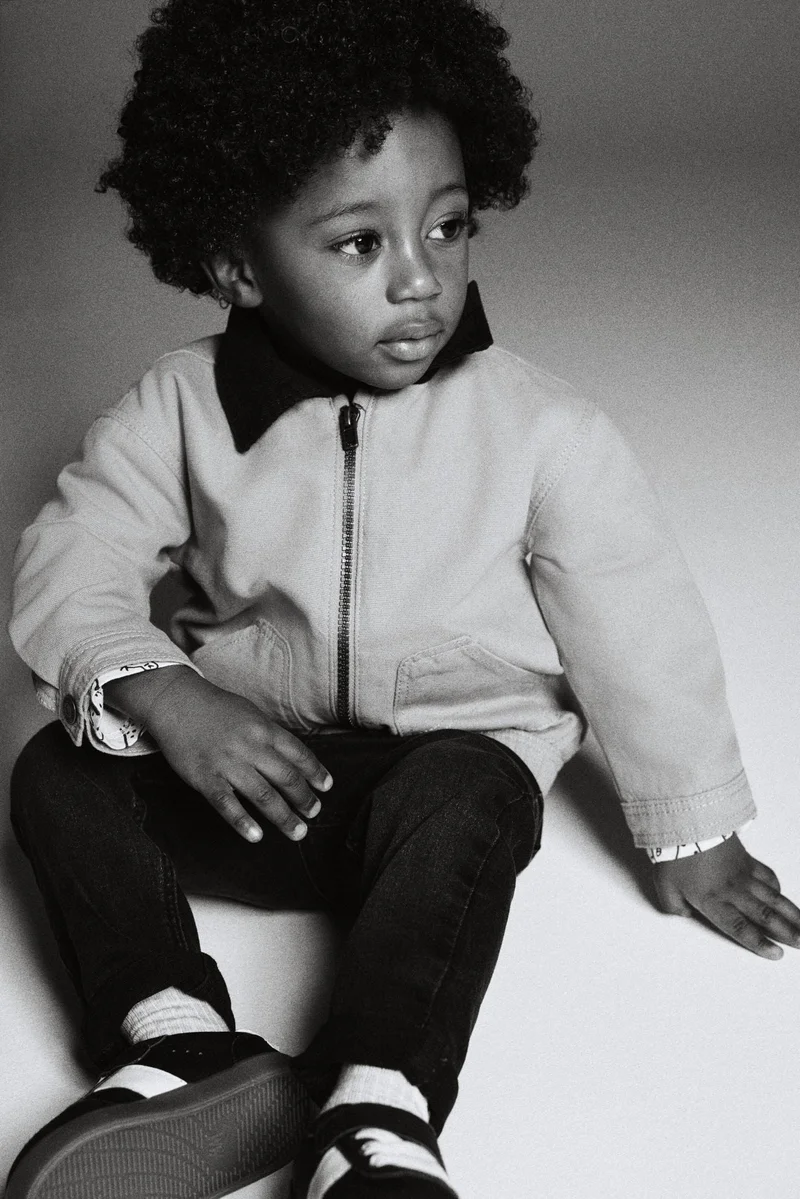 H&M Corduroy-collar canvas jacket