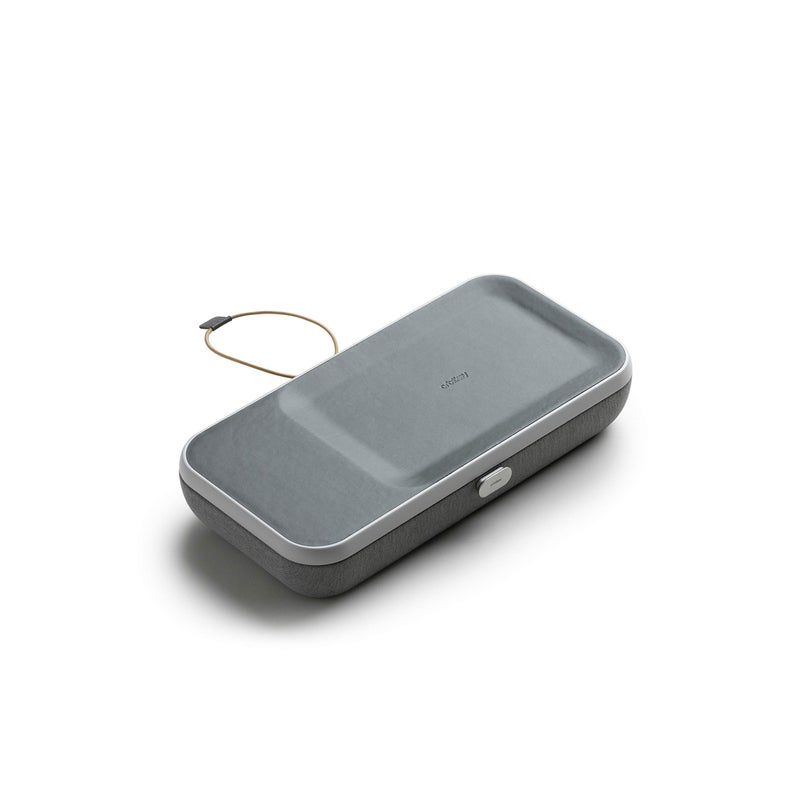 Orbitkey Orbitkey Nest | Portable and Customizable Desk Organizer Case with Buit-In Wireless Charger | Polycarbonate Shell with Nylon Poly Melange Fabric and Zinc Alloy | 9.5" L x 4.7" W x 1.6" H, (Ash)  - Image 2