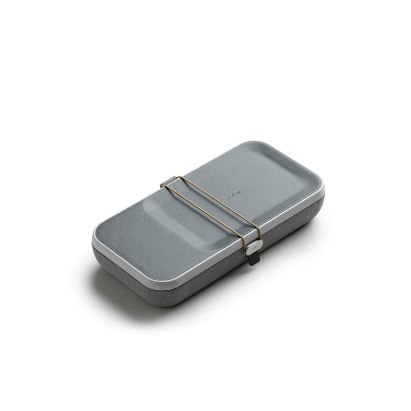 Orbitkey Orbitkey Nest | Portable and Customizable Desk Organizer Case with Buit-In Wireless Charger | Polycarbonate Shell with Nylon Poly Melange Fabric and Zinc Alloy | 9.5" L x 4.7" W x 1.6" H, (Ash)  - Image 1