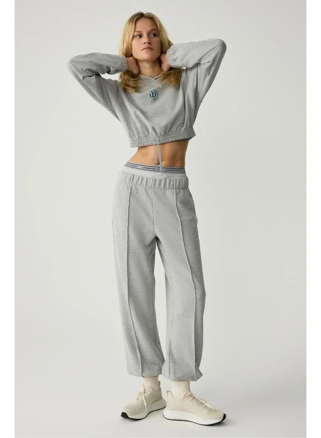 Urban Beat KATHRINE Women's Hooded Gray Melange Sweatshirt.