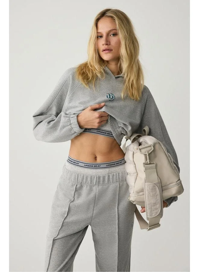 Urban Beat KATHRINE Women's Hooded Gray Melange Sweatshirt.