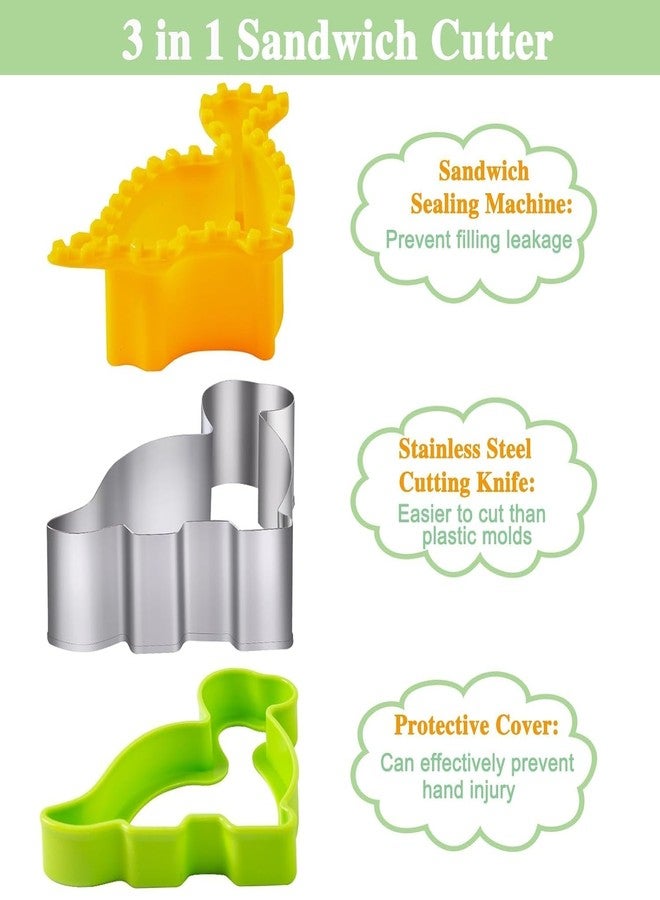 THECLOUDMALL 32pc Sandwich Cutter for Kids|| Vegetable Fruit Cutter Shapes Embossing Mold for Kid|| Dinosaur Mickey Square Circle Shape for Boys Girls|| Kid Baking Cooking Food Decoration|| - Image 4