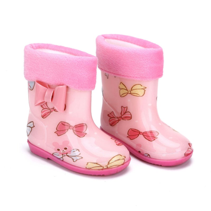 Children'S Rain Boots Small Flower Cloth Bow Export Japanese And Korean Fashion Children'S Rain Boots Rain Boots - Image 1