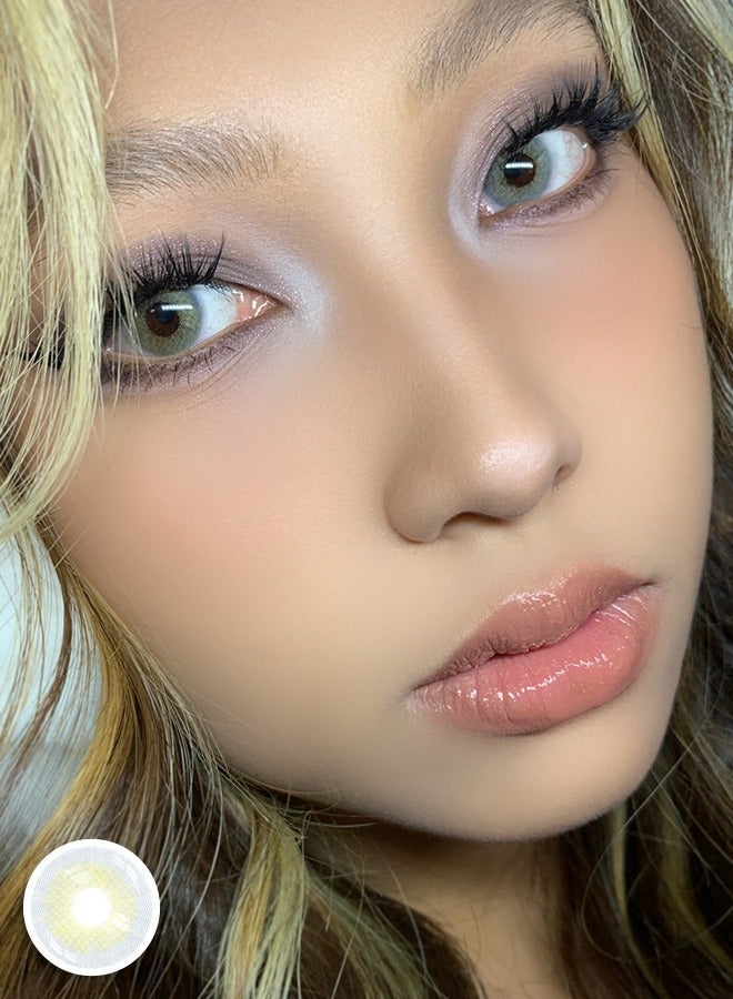 Freshlady Colored Contact Lenses Polar Lights Blue Grey 14.20mm Yearly Disposable for Daily Wear - Image 5