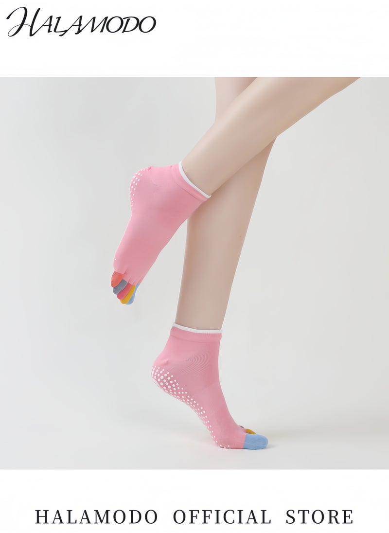 Generic Yoga Socks for Women Non-Slip Full Toe Pilates and Barre Socks with Gel Bottom Comfortable Full Toe Socks for Fitness and Dance (1 Pair)  - Image 5