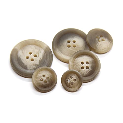 vingol 20 PCS Colorful Coat Big Buttons for Clothing Large Windbreak Suit Sweater Decoration Handmade DIY Accessories Wholesale (Beige, 25mm) - Image 2