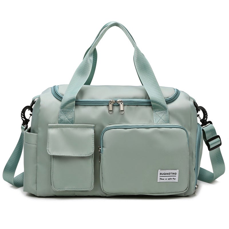 2024 New Fashion Sports Bag Mens and Womens Gym Bag Dry and Wet Separate Swimming Oxford Cloth Portable Shoulder Travel Bag Apple Green