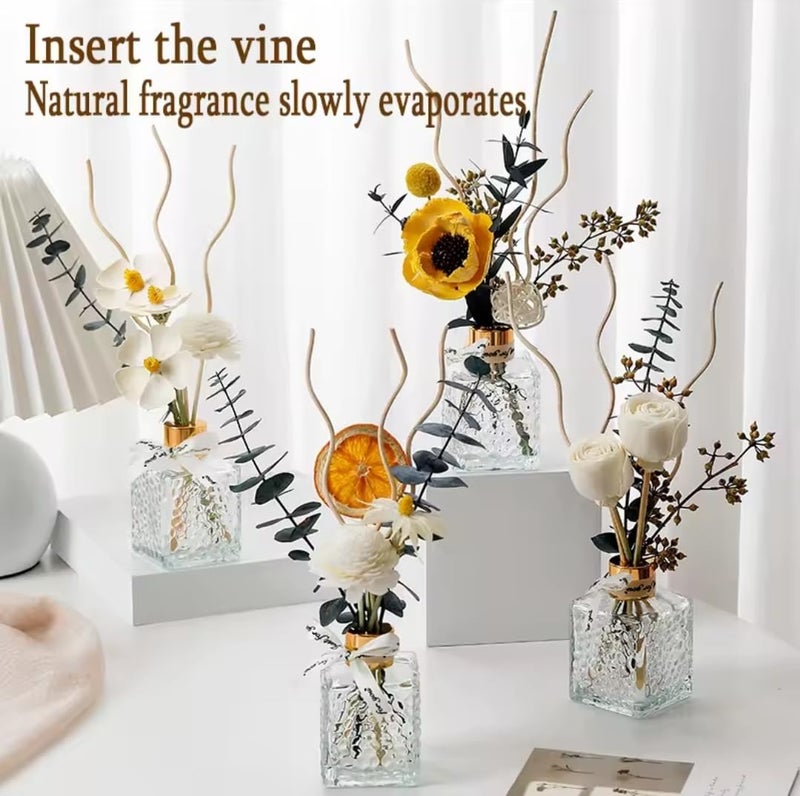 Rattan Reed Diffuser Sticks, Wavy Decorative Rods, black, Home Fragrance Accessories (8, wavy) - Image 2