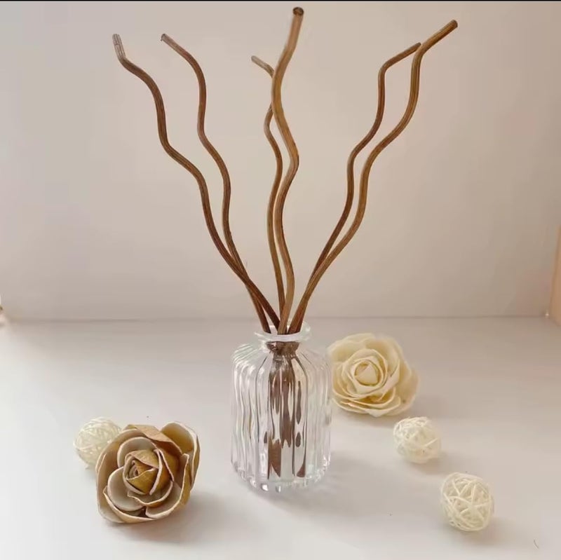 Rattan Reed Diffuser Sticks, Wavy Decorative Rods, black, Home Fragrance Accessories (8, wavy) - Image 3