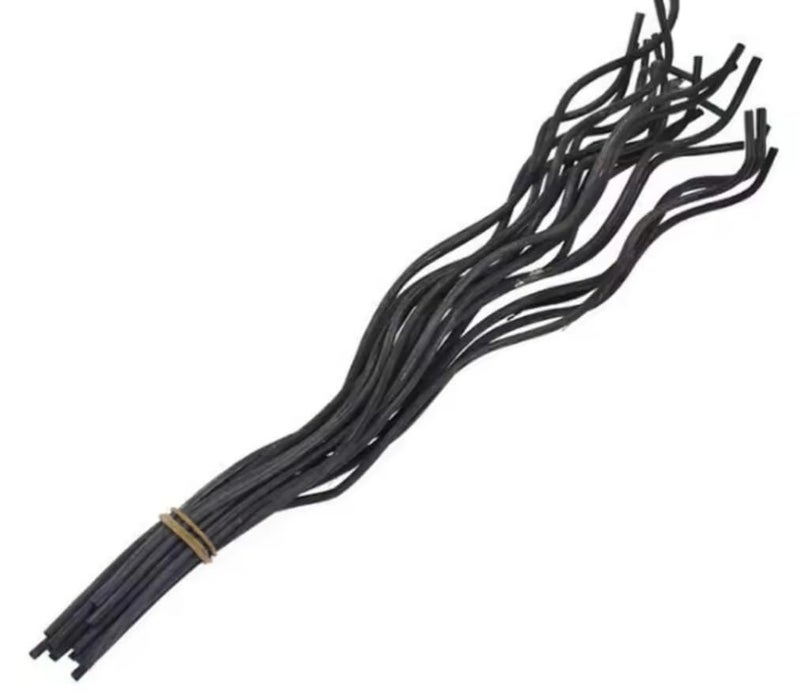 Rattan Reed Diffuser Sticks, Wavy Decorative Rods, black, Home Fragrance Accessories (8, wavy) - Image 1