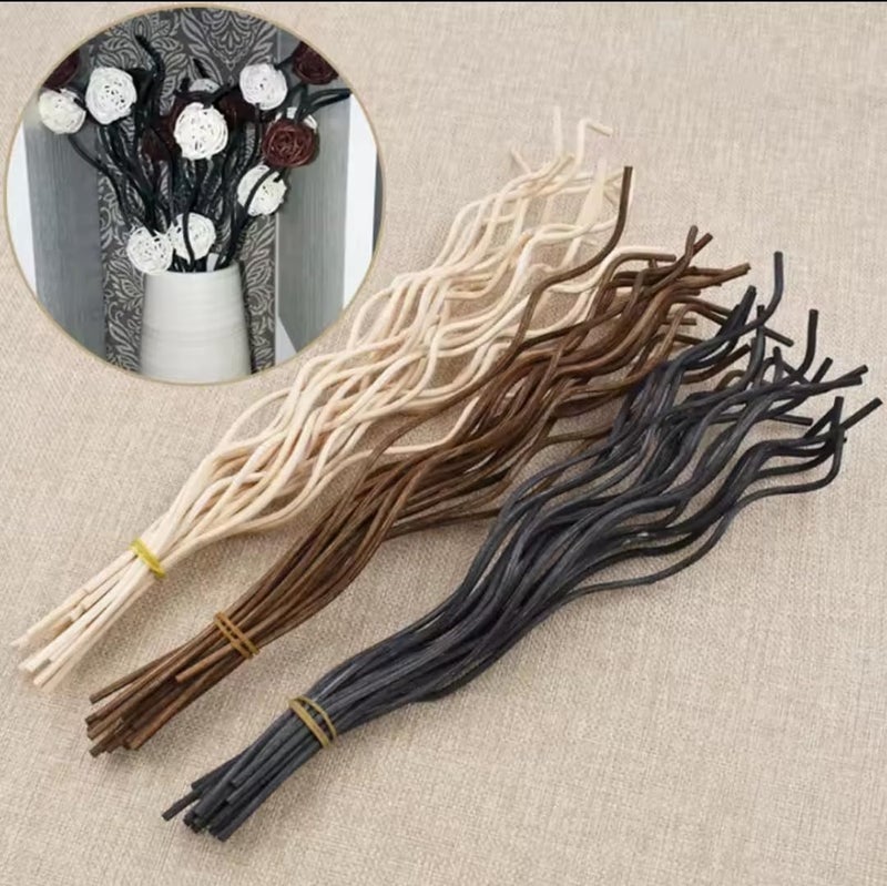 Rattan Reed Diffuser Sticks, Wavy Decorative Rods, black, Home Fragrance Accessories (8, wavy) - Image 4