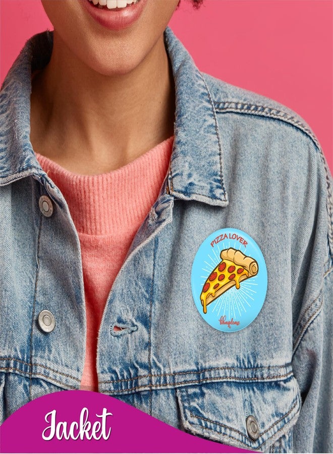Bhai Please Pizza Badge | 44mm Round Shaped Pin- Badge | Pin-Back Button Badge | Gift for Birthday, Events (5) - Image 3