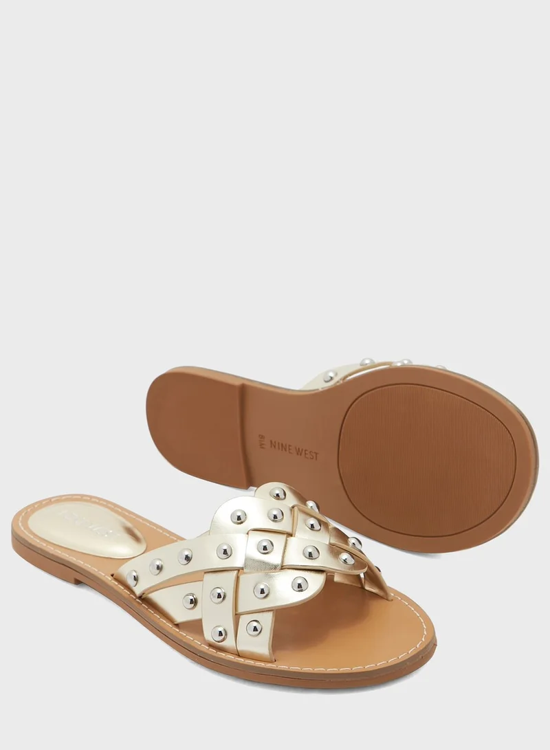 NINE WEST Rivet Detailed Sandals