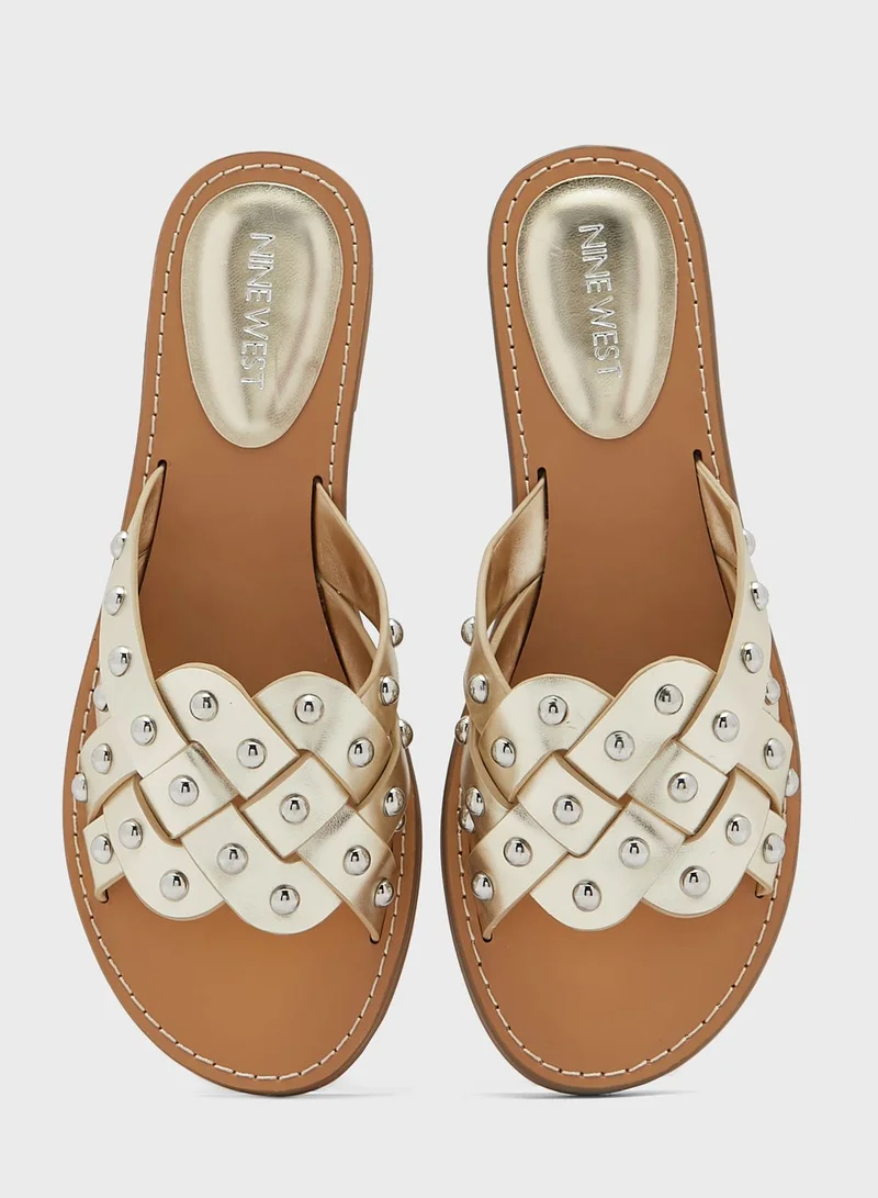 NINE WEST Rivet Detailed Sandals