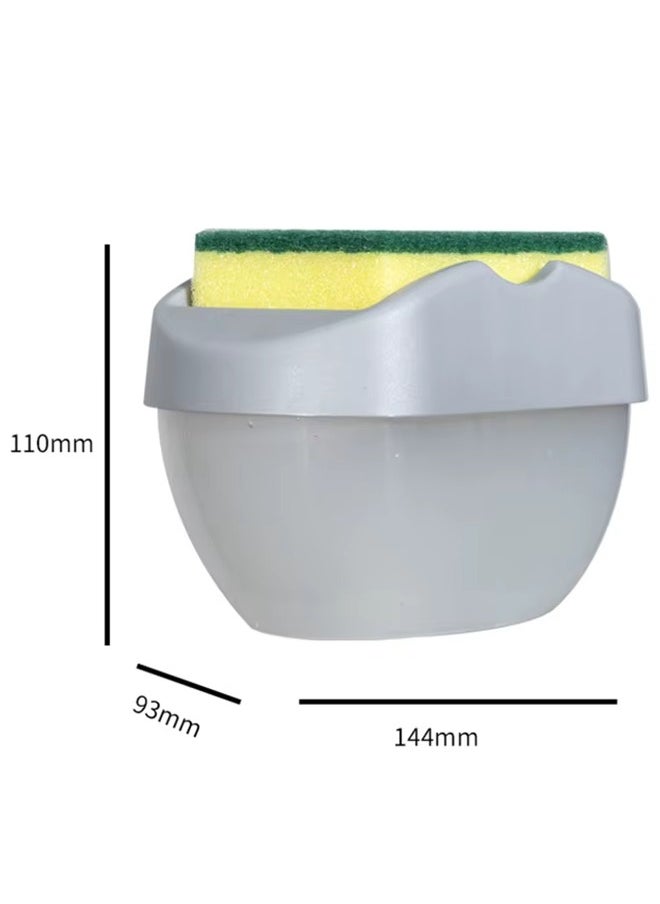 Generic 2-in-1 Soap Pump Dispenser and Sponge Caddy – 400mL Capacity, Compact Design with One-Hand Operation, Durable PP Material, and Versatile Use for Kitchen and Bathroom  - Image 5
