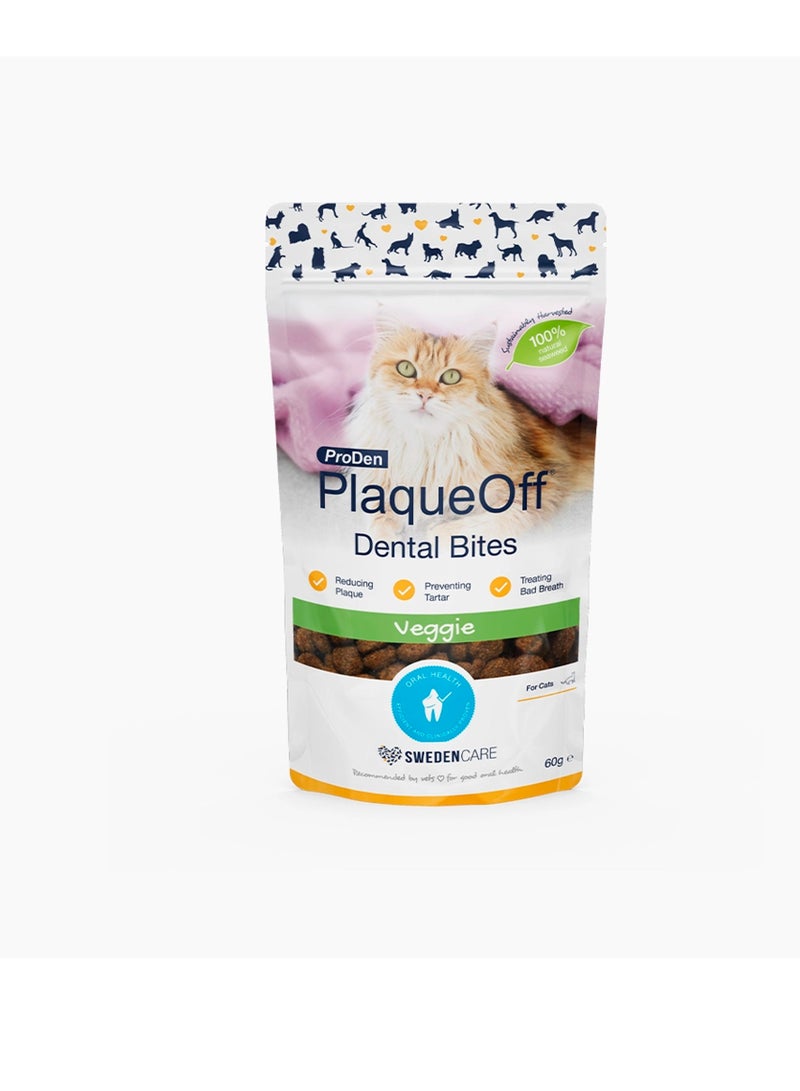 ProDen PlaqueOff Cat Dental Bites - Veggie - 60g