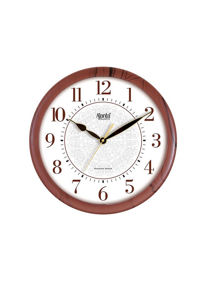 أجانتا ساعة أجانتا كوارتز بلاستيك بتصميم حركة صامتة حقيقية (بني، 341X51X341 مم)