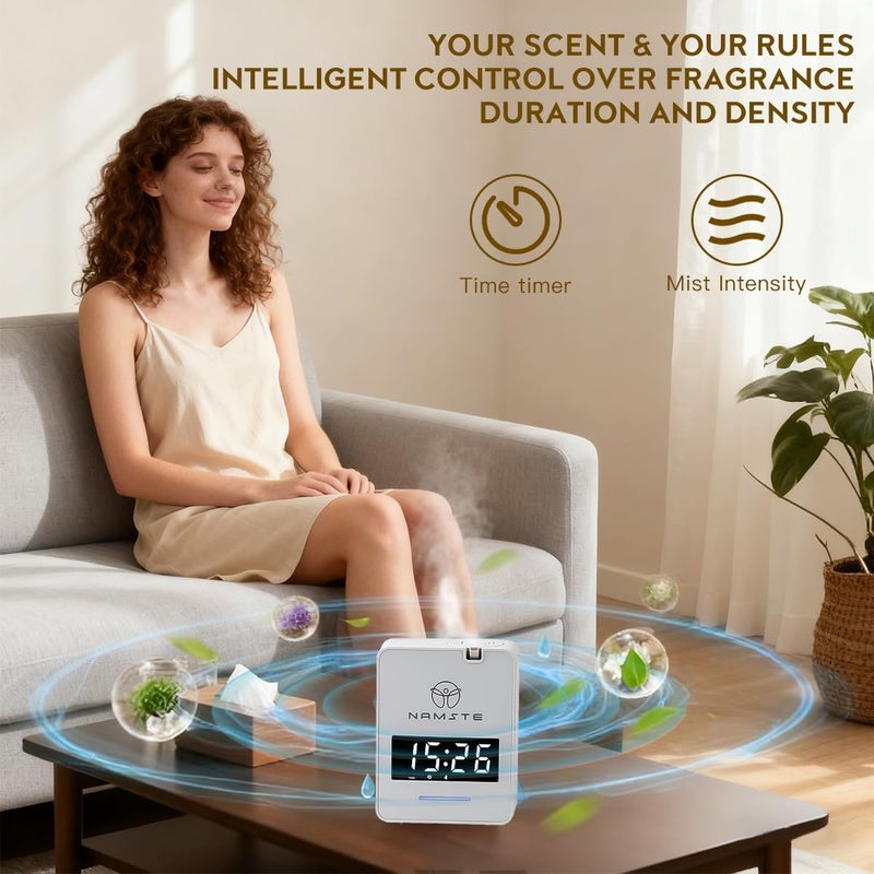 NAMSTE Smart Diffuser for Home 300ML Bluetooth Aromatherapy Waterless Diffuser Aromatic Devices Fragrance Machine Humidifier for Room, Office, Spa, Apartments - Image 2