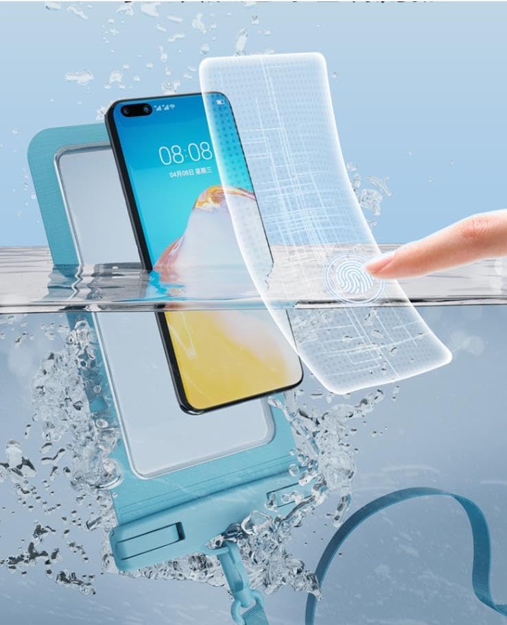 Waterproof Phone Pouch,IPX8 Waterproof Phone Case for Swimming,Underwater Phone Case for iPhone 15/14/13/12 Mini/Pro/Pro MAX/11/XS/XR/8 Plus/7 Plus,Samsung Galaxy Note,Huawei (2 pieces) (White) - Image 3