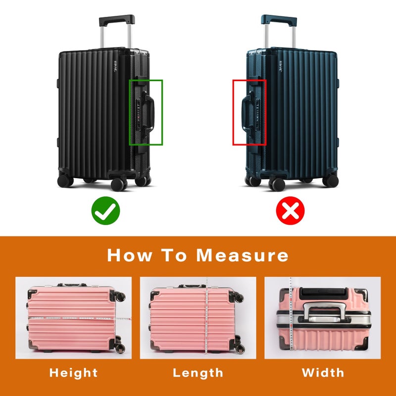 FABULWAY 3PCS Clear PVC Suitcase Cover Protectors Transparent Luggage Covers Waterproof Wheeled Suitcase Dust Cover Dustproof Travel Luggage Sleeve Protector 20"+24" 28" (3PCS Upgraded) - Image 3