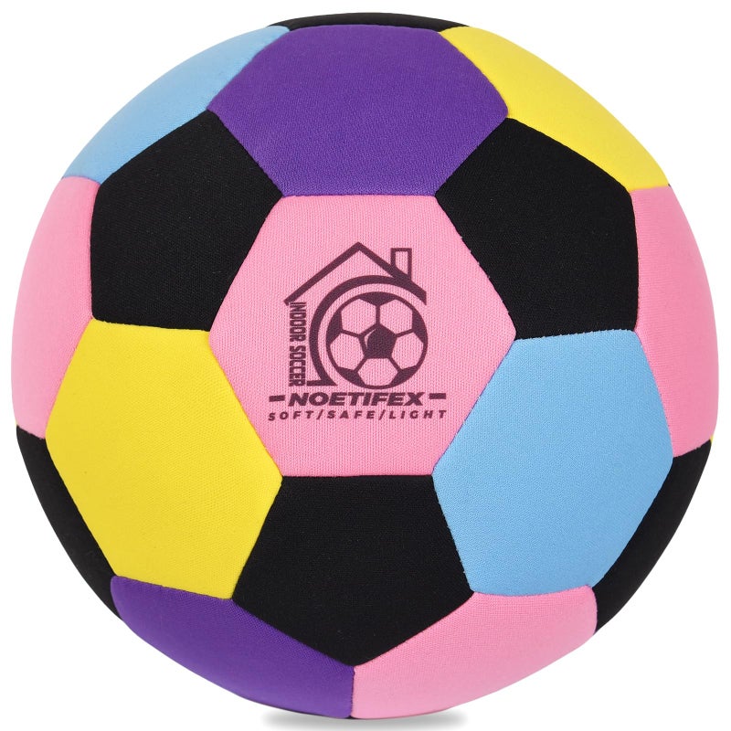 Noetifex Size 4 Soft Fabric Soccer Ball Safe Silent Indoor Ball for Youth, Lightweight House Training Ball for Dribbling & Juggling at Home(Deflated) - Image 1