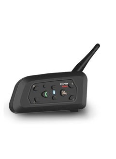 V6 Plus Motorcycle Bluetooth Helmet Headset, Full Duplex Wireless Motorcycle Intercom, Connection up to 6 Riders, 1200m Range/HiFi Stereo Sound/IP65 Waterproof, Type C Interface, 1 Pack