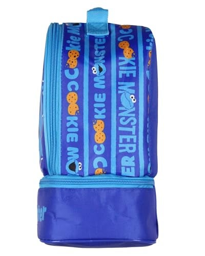 INTIMO Sesame Street Cookie Monster Dual-Compartment Insulated Lunch Box Bag Tote 10" - Image 3