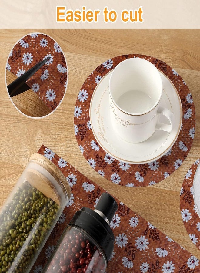 Vocal Store Kitchen Drawer/Cabinet Shelf Mat|PVC Material|Adjustable Size 5 Meter Roll, Brown - CDOJ1-P07-5M - Image 4