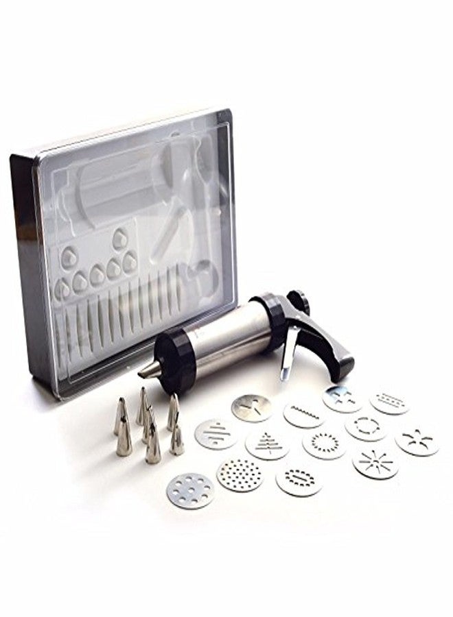 نور برو مكبس نوربرو 3299 من الفولاذ المقاوم للصدأ لتزيين الكعك/الكريمة مع حقيبة - Image 1