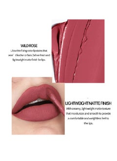Julystar 3Pcs Nude Pink Dark Red Matte Liquid Lipstick Makeup Sets Permanent Lip Stain Set Long Lasting 24 Hours Waterproof Mate 24 Horas Originales #C  - Image 3