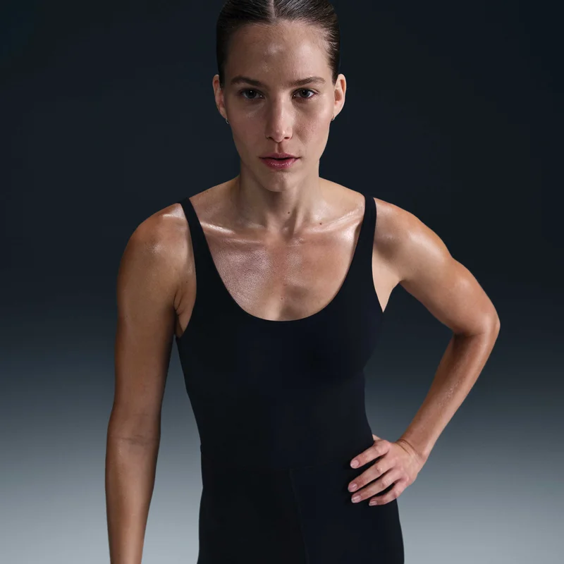 Nike Black Women's Zenvy Dri-FIT 7/8 Training Bodysuit for Women | Best Price UAE