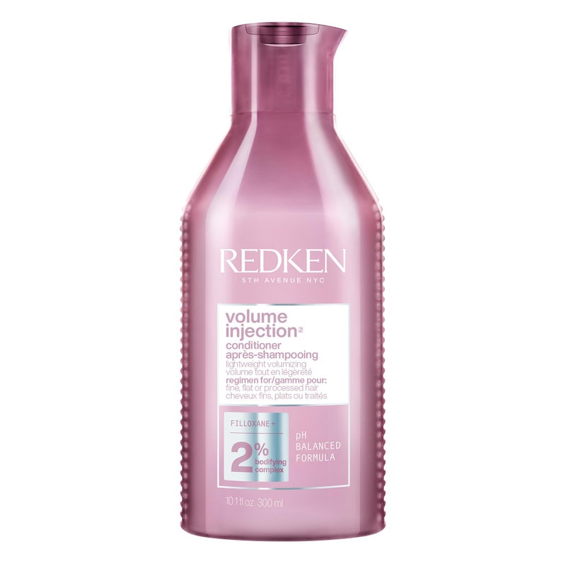 Redken Volume Injection Conditioner, Lightweight Volume Conditioner For Fine Hair, Detangles and Adds Volume & Body to Flat Hair, Soft, Shiny Finish, Paraben Free, 10.1 fl Oz - Image 1