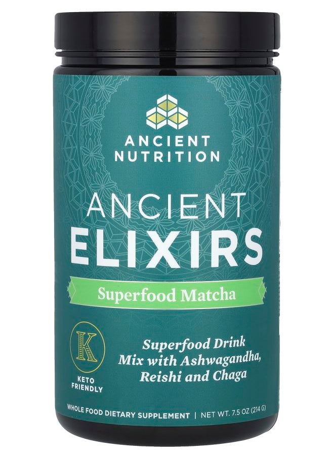 Ancient Nutrition Ancient Elixirs Superfood Matcha 7.5 oz (214 g) 