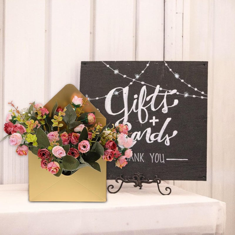 Market popular practical build TOYANDONA 2pcs Gold Paper Envelope Flower Boxes Bouquet Envelope Cardboard Storage Boxes for Florist Wrapping and Flower Storage Field test upgraded craftsmanship - Image 5