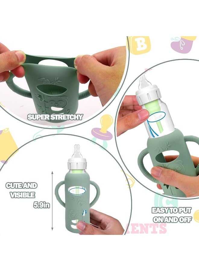 BUSOHA عبوات سيليكون 3 قطع لزجاجات حليب د. براون - أغطية حماية من السقوط لزجاجات الأطفال - Image 2