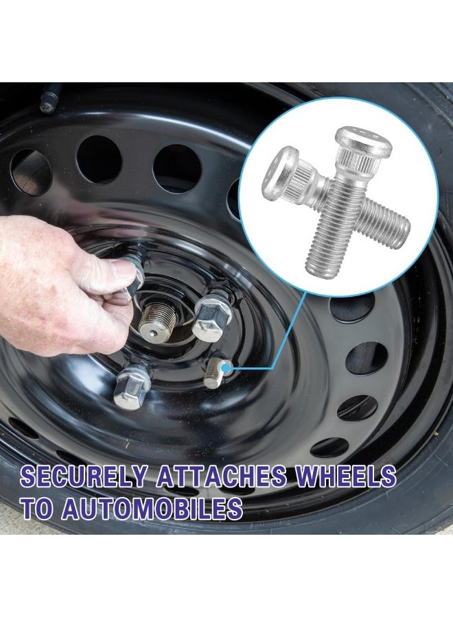 10 قطع مسامير عجلات، مسامير إطارات فولاذية، طول 49 مم ومسامير فولاذية M12x1.5، إكسسوارات سيارات مسامير عجلات متوافقة مع Chevy Lexus Toyota Scion Pontiac، استبدل #610-266 90942-02049 (10 قطع) - Image 4