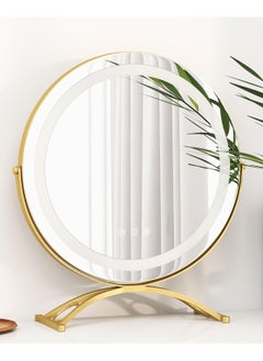ETG Vanity Mirror with Lights, 40cm  Makeup Mirror with Lights, Smart Touch Control 3 Colors Dimmable Vanity Mirror, 360°Rotation Round Vanity Mirror for Bedroom, Bathroom  - Image 1