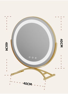 ETG Vanity Mirror with Lights, 40cm  Makeup Mirror with Lights, Smart Touch Control 3 Colors Dimmable Vanity Mirror, 360°Rotation Round Vanity Mirror for Bedroom, Bathroom  - Image 5