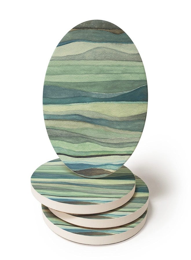 CoasterStone Shell Rummel CoasterStone Watercolor Waves Coasters - Image 1