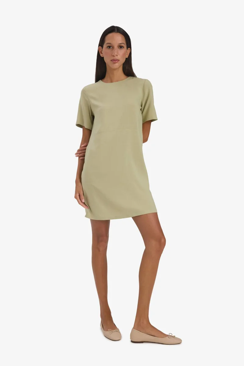 DeFacto Crew Neck Basic Short Sleeve Mini Dress